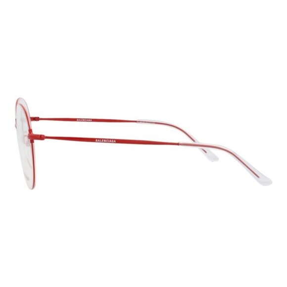 Balenciaga Unisex Round/Oval Red Red Transparent Fashion Designer Eyewear - Picture 3 of 4